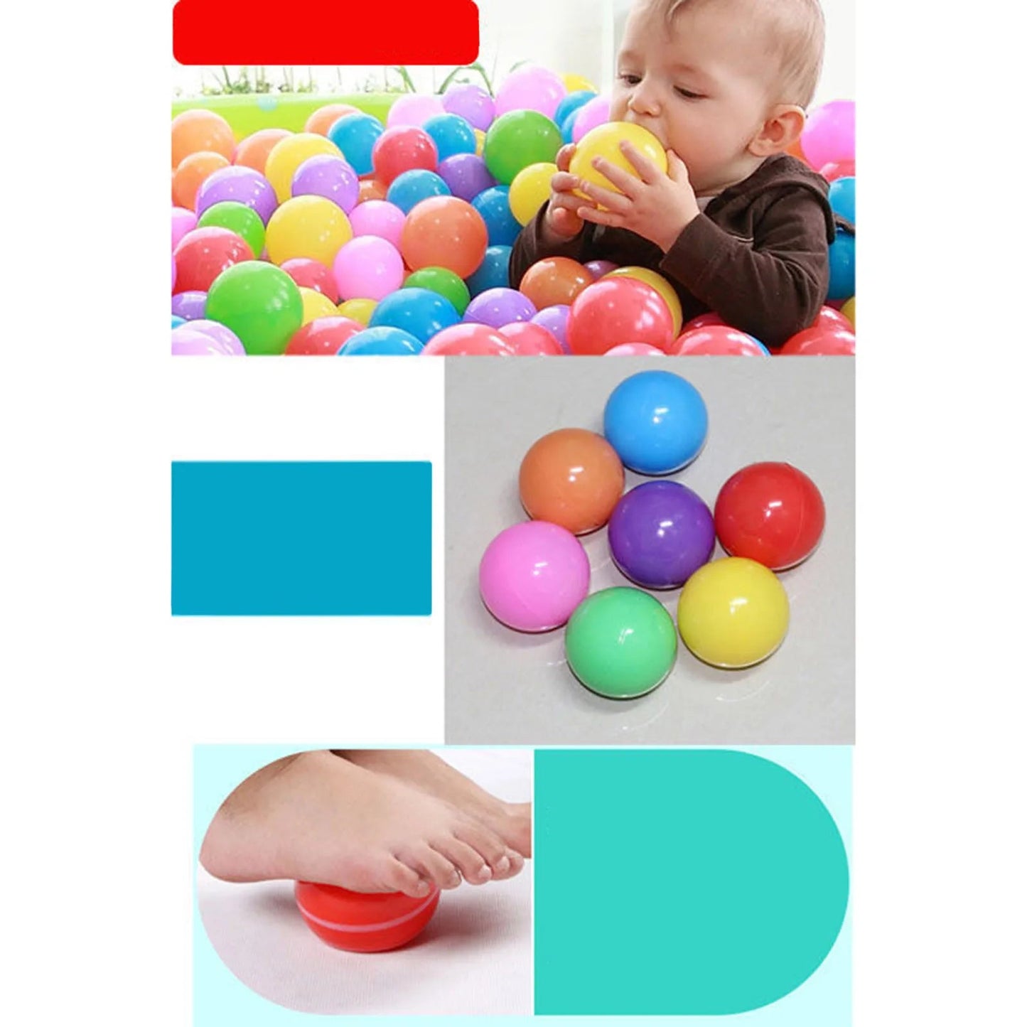 Outdoor Sport Ball, Eco-Friendly, Water Pool Ocean Wave, 50/100pcs, 5.5cm, Stress Air Ball, Funny Toys for Kids.