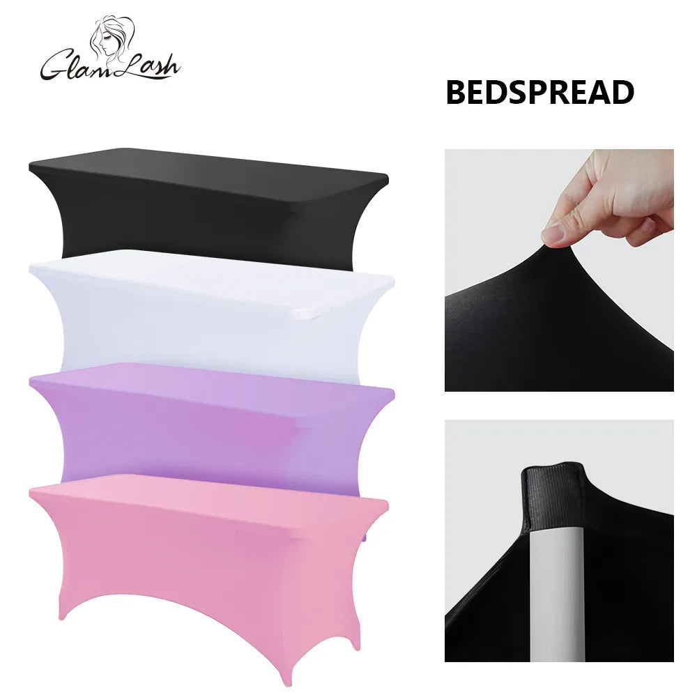 GLAMLASH 6FT Eyelash Extension Bed Cover Sheets - Stretchable Table Sheet for Makeup Tools and Salon