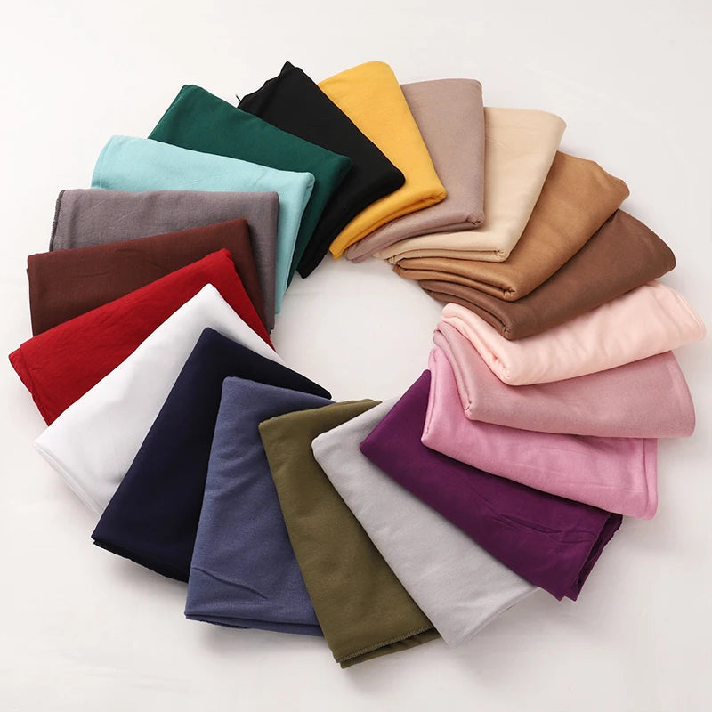 60x170CM Women Fashion Modal Cotton Jersey Hijab Ladies High Quality Plain Soft Turban Long Africa Scarf Shawl