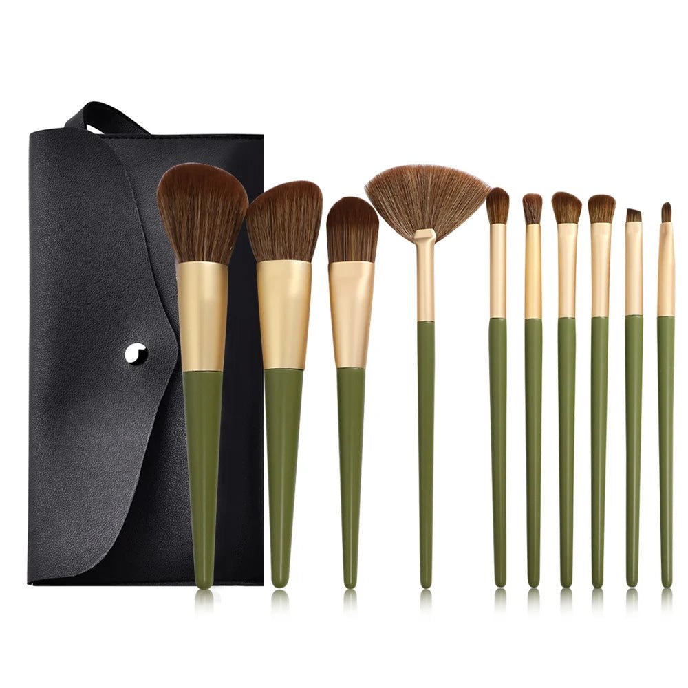 Hot Champagne Makeup Brushes Set for Women Cosmetic Foundation Powder Blush Eyeshadow Kabuki Blending Make Up Brush Beauty Tools - Etawia Products