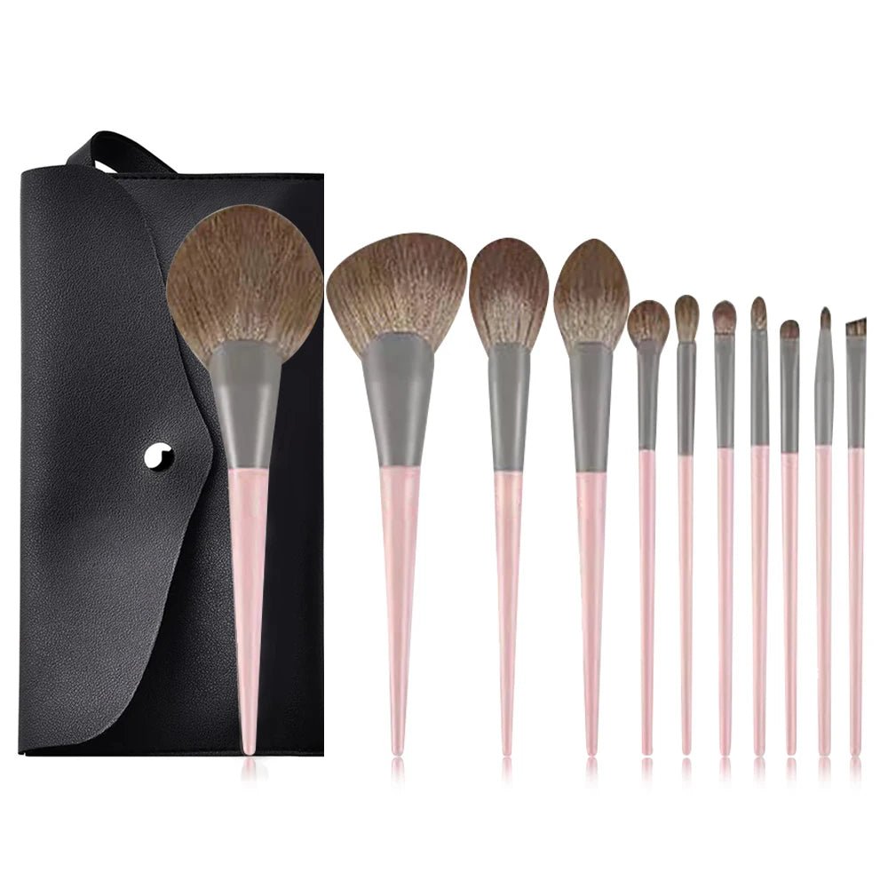 Hot Champagne Makeup Brushes Set for Women Cosmetic Foundation Powder Blush Eyeshadow Kabuki Blending Make Up Brush Beauty Tools - Etawia Products