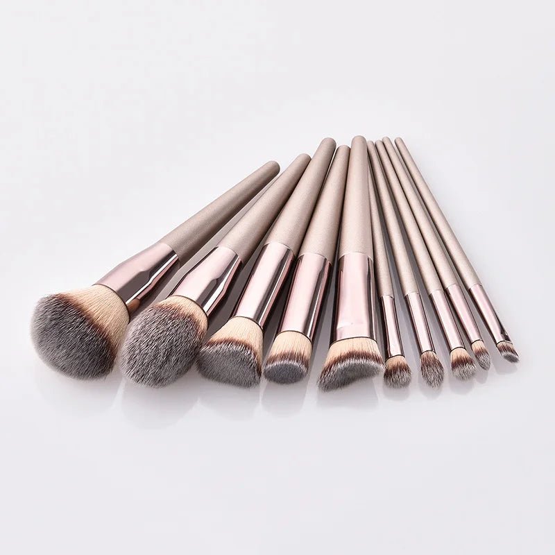 Hot Champagne Makeup Brushes Set for Women Cosmetic Foundation Powder Blush Eyeshadow Kabuki Blending Make Up Brush Beauty Tools - Etawia Products