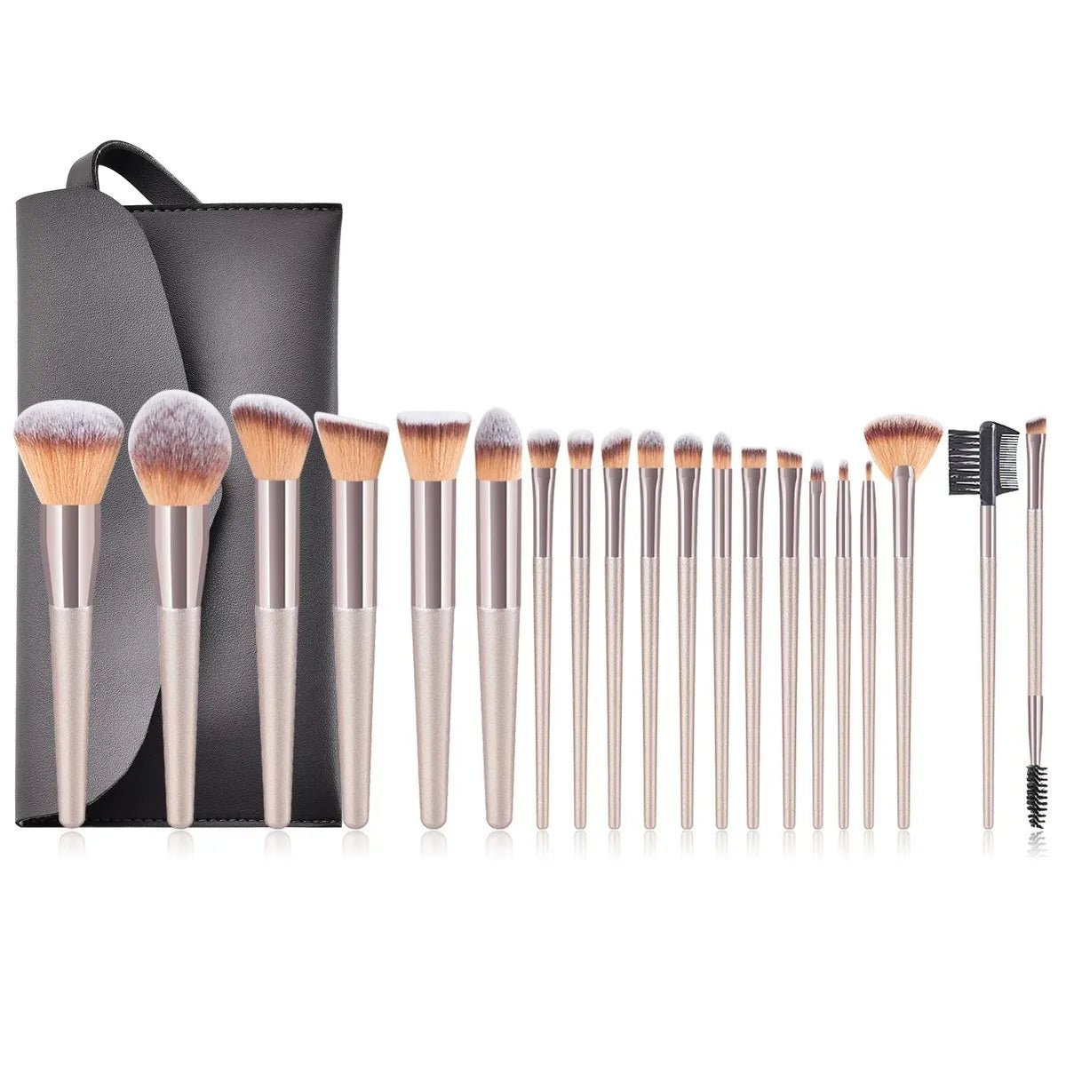 Hot Champagne Makeup Brushes Set for Women Cosmetic Foundation Powder Blush Eyeshadow Kabuki Blending Make Up Brush Beauty Tools - Etawia Products