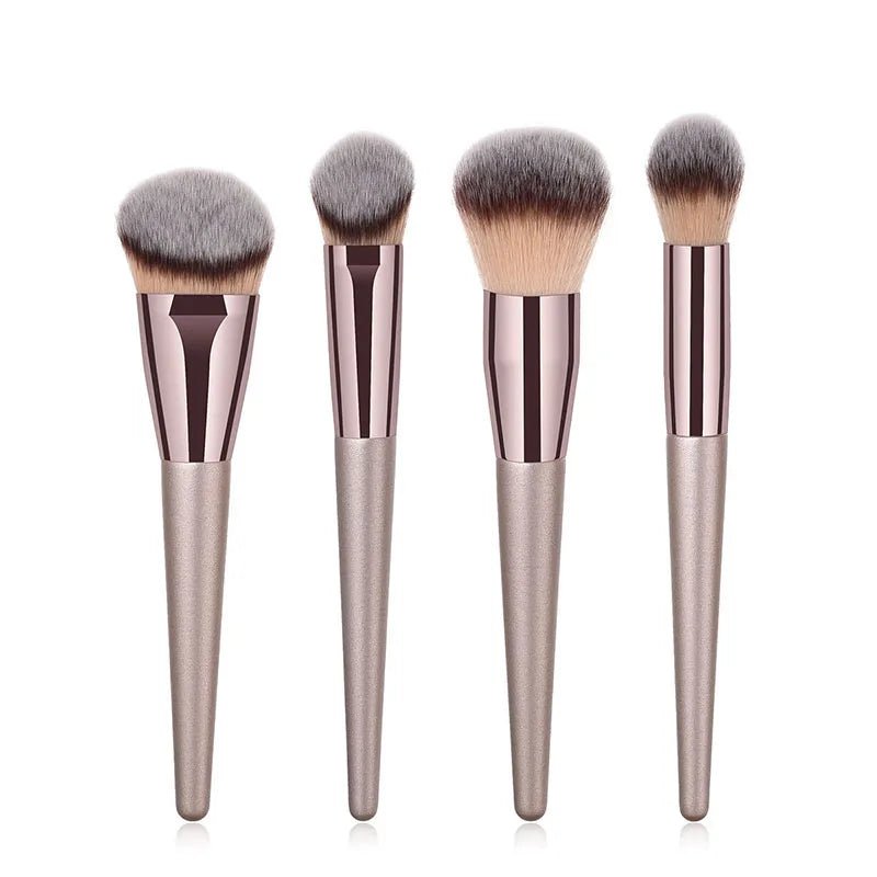 Hot Champagne Makeup Brushes Set for Women Cosmetic Foundation Powder Blush Eyeshadow Kabuki Blending Make Up Brush Beauty Tools - Etawia Products