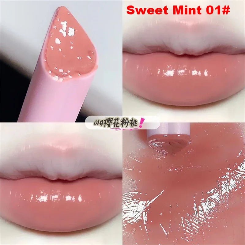 Jelly Mirror Lipstick Lip Gloss Non-stick Cup Mirror Lip Tint Heart-shaped Lipstick Moisturizing Lipgloss Long-lasting Lipstick - Etawia Products