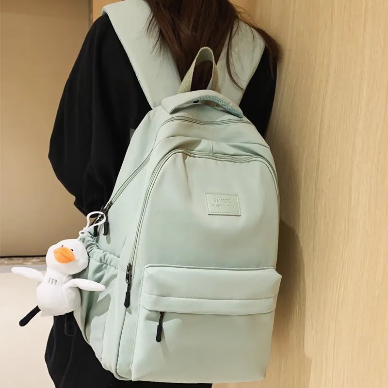 JOYPESSIE Waterproof Teenage Bookbag Nylon Rucksack Fashion Girl Backpack Women Shoulder Bag High School Schoolbag Black Mochila - Etawia Products