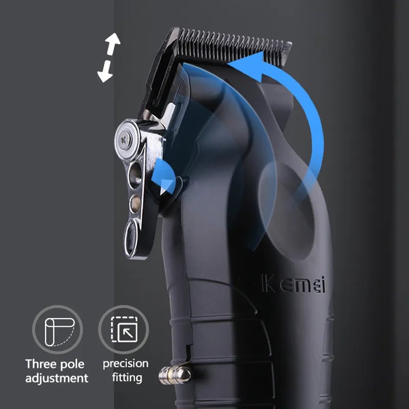 Kemei Professional Hair Clipper For Men Adjustable Cordless Electric Hair Trimmer Rechargeable Hair Cutting Machine Lithium - Etawia Products