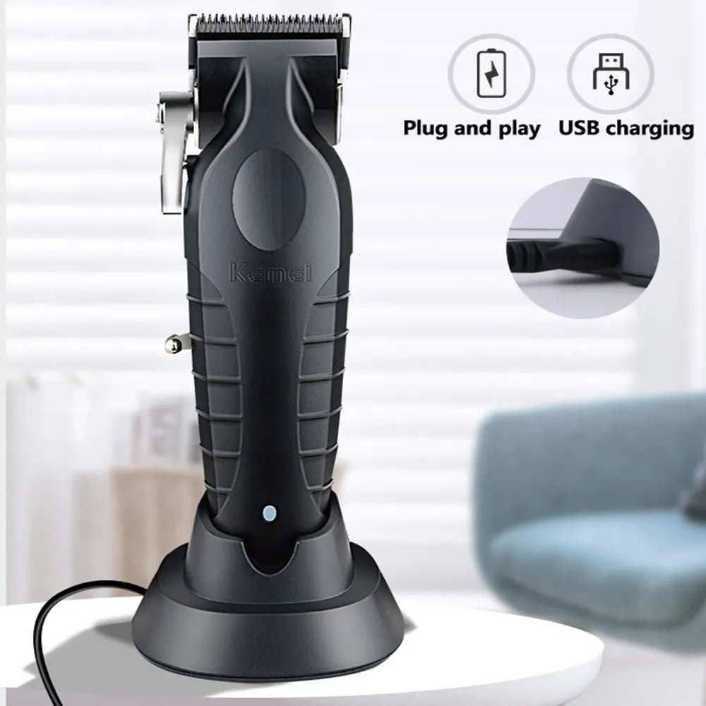 Kemei Professional Hair Clipper For Men Adjustable Cordless Electric Hair Trimmer Rechargeable Hair Cutting Machine Lithium - Etawia Products