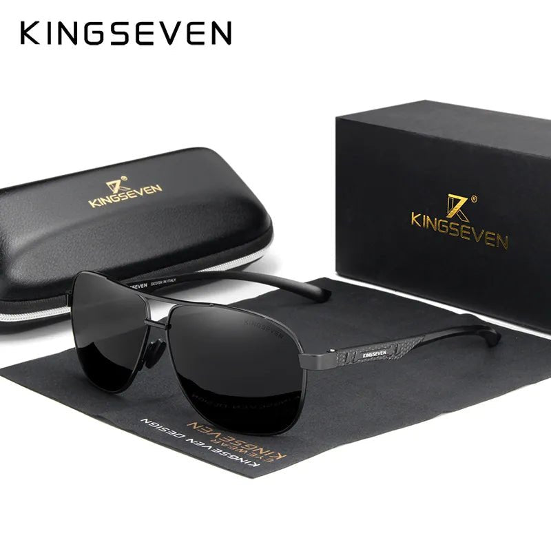 KINGSEVEN - Aluminum Polarized Sunglasses - UV400 Mirror Sun Glasses for Men and Women - Oculos de Sol - Etawia Products