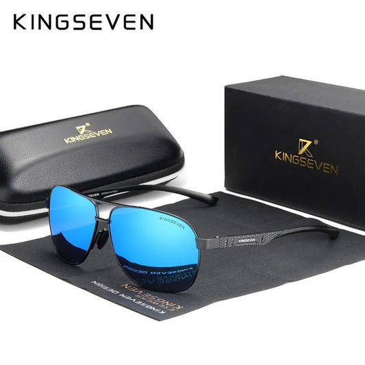 KINGSEVEN - Aluminum Polarized Sunglasses - UV400 Mirror Sun Glasses for Men and Women - Oculos de Sol - Etawia Products