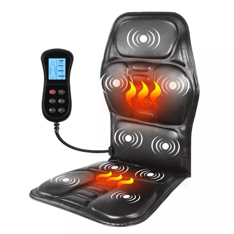 KLASVSA Electric Back Massager Massage Chair Cushion Heating Vibrator Car Home Office Lumbar Neck Mattress Pain Relief - Etawia Products