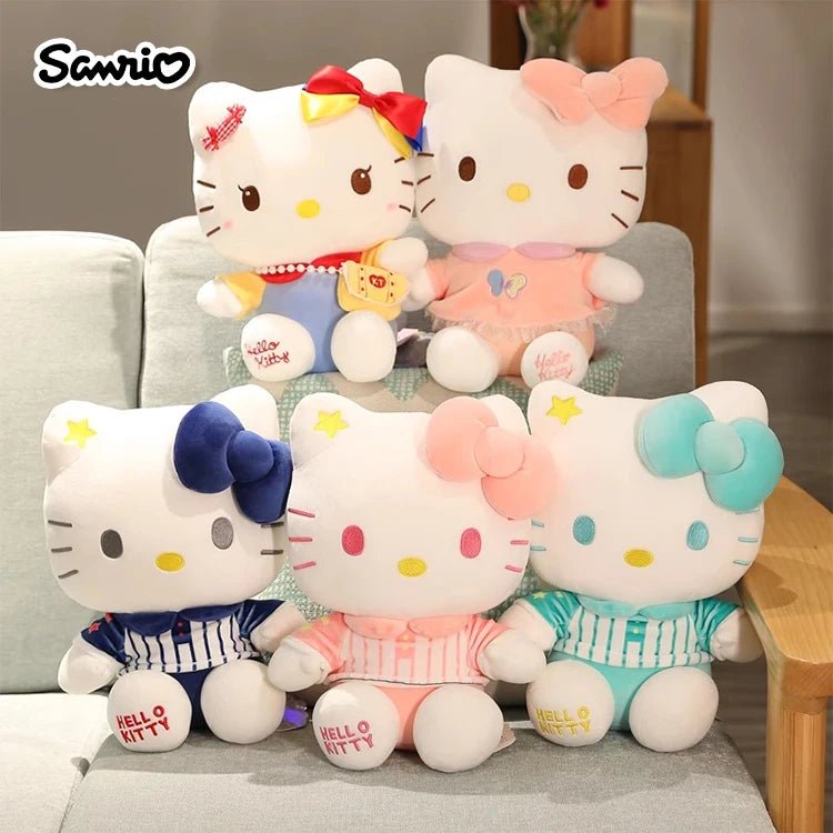 Sanrio Hello Kitty Anime Cartoon Cute Stuffed Toys Plushier Soft Pillow Birthday Gifts For Girls Kawaii Pendant Plush Dolls - Etawia Products